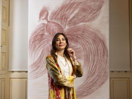 International Artist Vuslat Sabanci in her first solo museum exhibition at the Baksı Museum