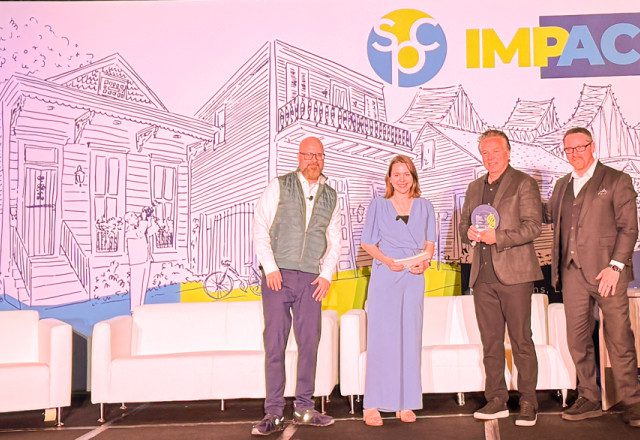 Orora accepting award at SPC Innovation Awards 2024