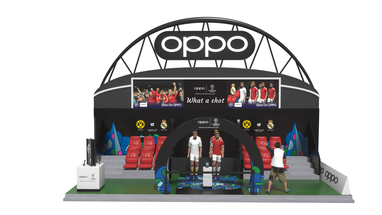 Picture of the OPPO Booth at the UEFA Champions Festival