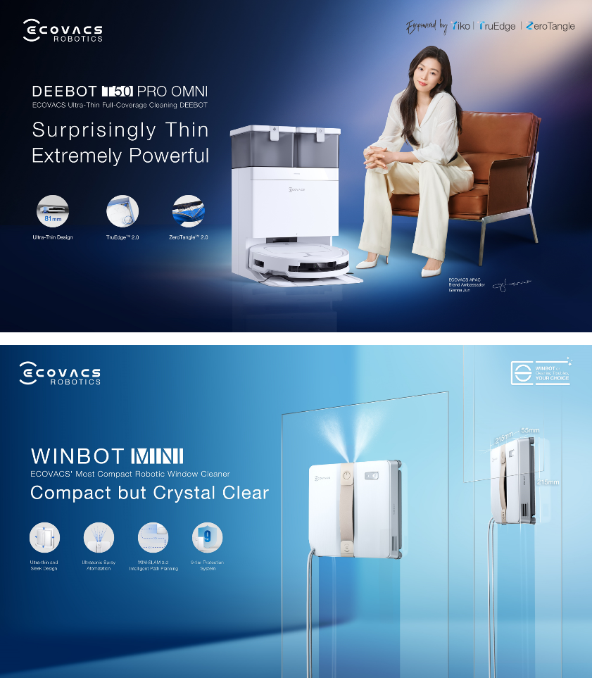 Ecovacs Deebot T50 Pro Omni y Winbot Mini