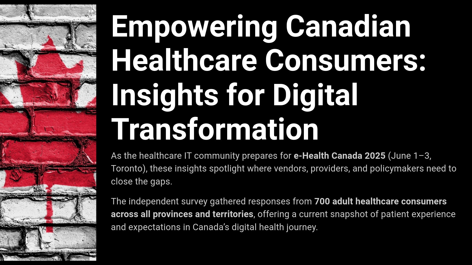 Canadian Healthcare Consumers Urge Fixes to Digital Health Shortfalls in New Survey – Black Book Research