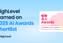 HighLevel Shortlisted in the 2025 A.I. Awards in Multiple Categories
