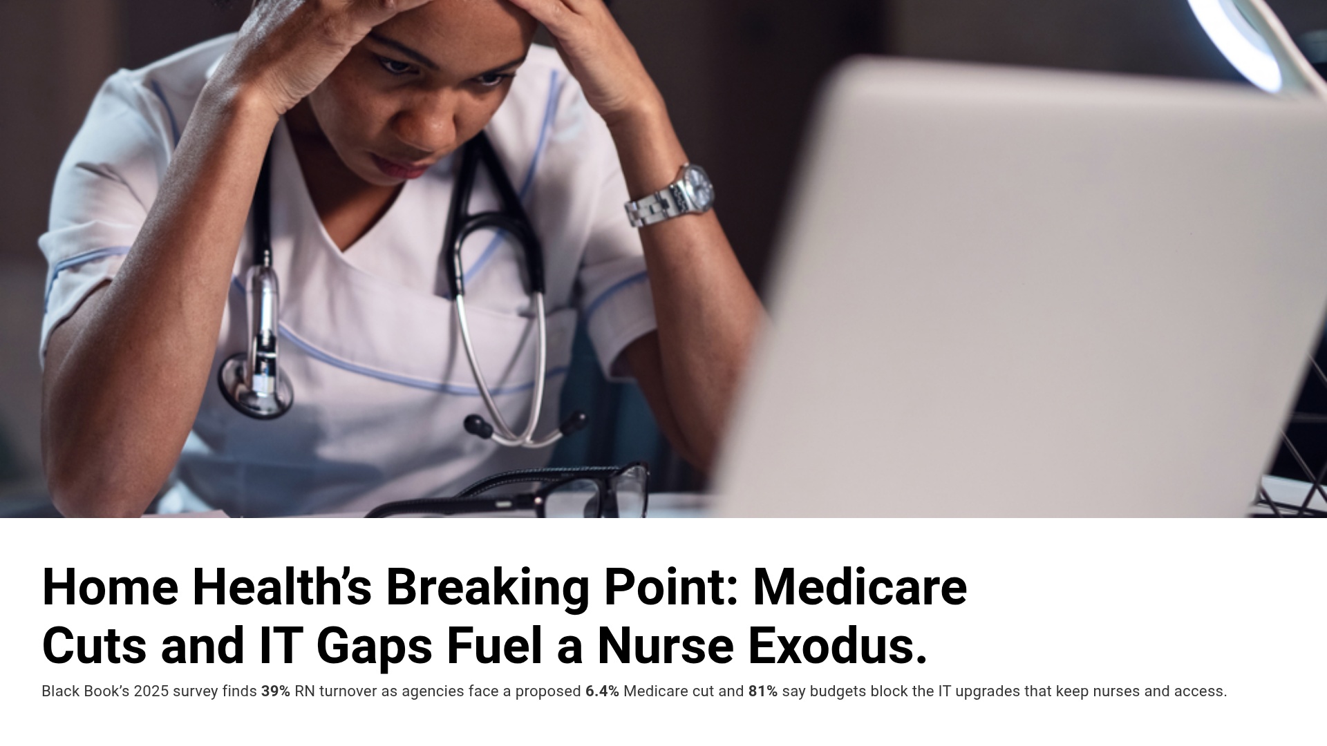 Medicare Cuts & Tech Gaps Drive Home Health Nurse Exodus