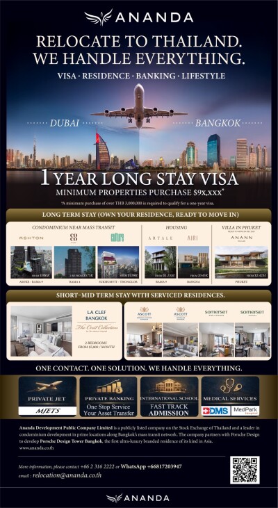 Ananda Launches Relocation Platform, Positioning Thailand as Asia’s Preferred Base for Global Living