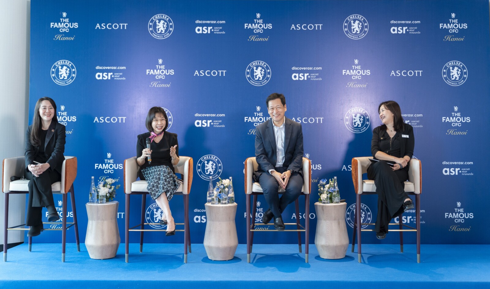 Ascott's SEA portfolio updates were shared at a media briefing at Ascott Tay Ho Hanoi in Vietnam, alongside the unveiling of the property’s MICE facilities. Pictured (left to right): Tan Bee Leng, Chief Commercial Officer; Serena Lim, Chief Growth Officer; Kevin Goh, Chief Executive Officer; and, Wong Kar Ling, Chief Strategy Officer and Managing Director, Southeast Asia.